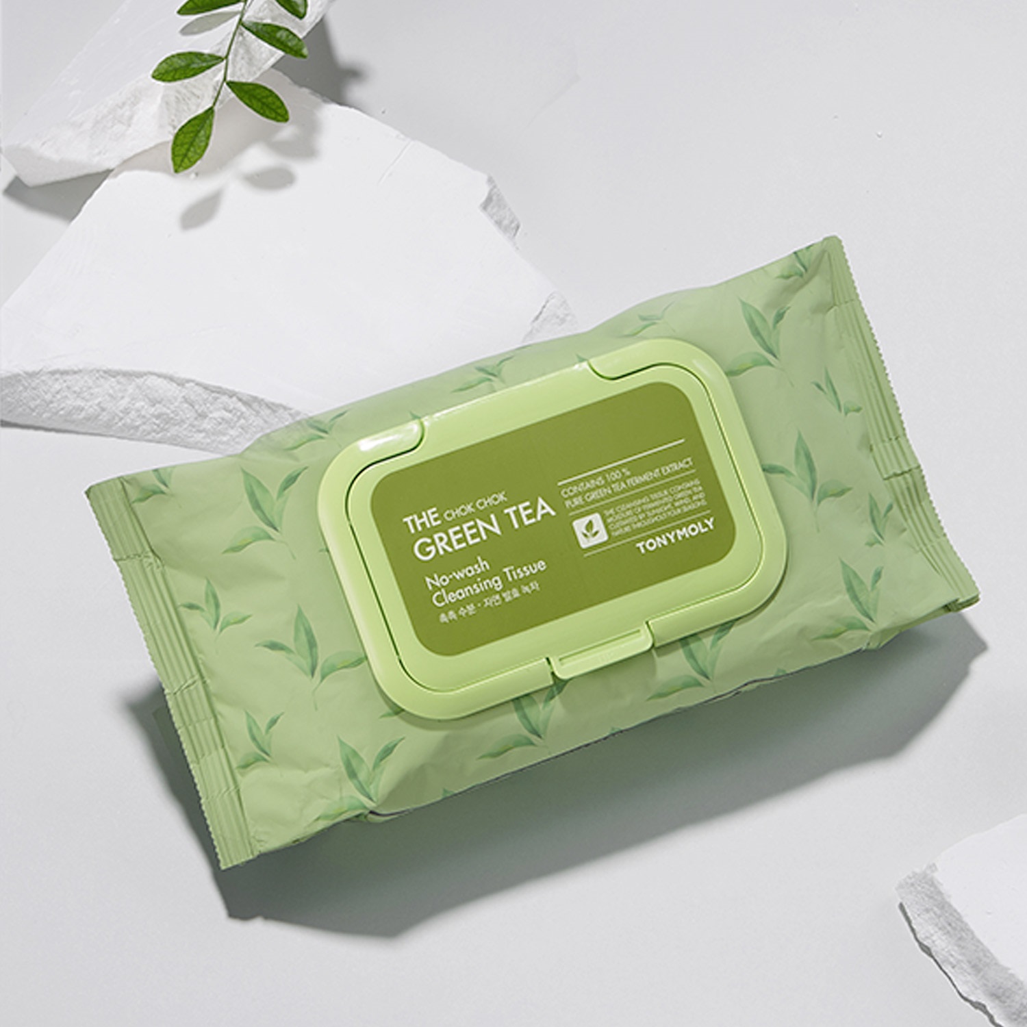 THE CHOK CHOK GREEN TEA CLEANSING TISSUE (TOALLAS LIMPIADORAS PARA ROSTRO)